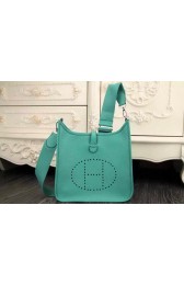 Replica Fashion Hermes Evelyne 28cm Messenger Bag Original Leather H1188 Light Green PY1306af48