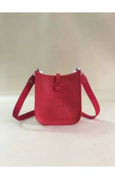 Replica Fashion Hermes Evelyne original togo leather mini Shoulder Bag H15698 red PY458HM85