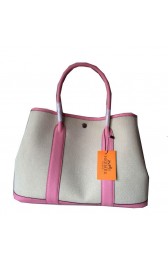 Replica Fashion Hermes Garden Party 36CM Bag Canvas Leather H11M Pink PY1503iF13