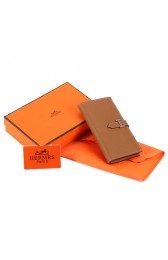 Replica Hermes Bearn Japonaise Bi-Fold A208 Coffee PY2342MO84