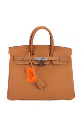 Replica Hermes Birkin 35CM Tote Bag Wheat Original Leather H35 Silver PY1666Hd81