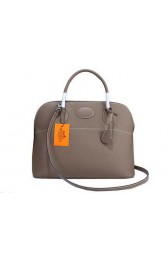 Replica Hermes Bolide 37CM Calfskin Leather Tote Bags H509084 Grey PY1454zr53