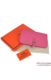 Replica Hermes Dogon Wallet Travel Case H001 Peach PY2281cS18