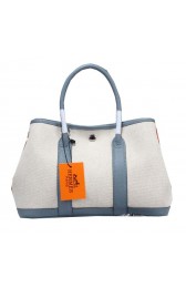 Replica Hermes Garden Party 30cm Tote Bag Canvas SkyBlue PY1379iF81