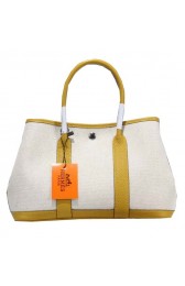 Replica Hermes Garden Party 30cm Tote Bag Canvas Yellow PY1381HU34