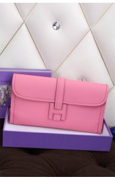 Replica Hermes Jige Clutch Bag Calfskin Leather H258 Pink PY1485it96