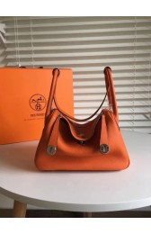 Replica Hermes Lindy Original Togo Leather Bag 5086 Orange PY803it96