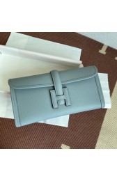 Replica Hermes Original Espom Leather Clutch 37088 light blue PY246ls37