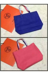 Replica Hermes Shopper Double-Sided Bag Original Leather HS1209 Blue&Pink PY1142Fi42