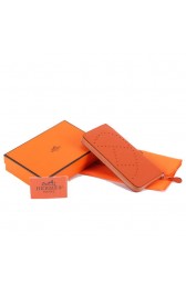 Replica Hermes Togo Leather Perforated Zippy Wallet 9032 Orange PY2348Hd81