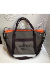 Replica Top Hermes Canvas Shopping Bag H0734 Khaki PY733di41