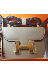 Replica Top Hermes Constance Bag Litchi Leather H9999L Grey PY1163Cq58