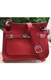 Top Hermes Jypsiere 31CM Shoulder Bag Calfskin Leather H0880 Red PY957eo14