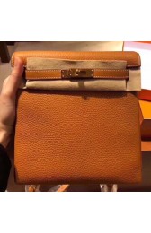 Top Hermes Kelly Ado Backpack H2398 Orange PY680gZ83