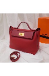 Top Hermes Kelly togo Leather Tote Bag H2424 red PY585He97