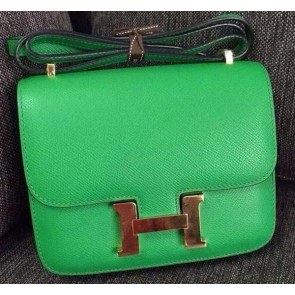 Best Hermes Constance Bag Calfskin Leather H9999 Light Green PY980HW50