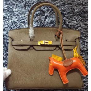 Copy Hermes Birkin 30CM Tote Bags Litchi Leather H30LI Khaki PY1222Hn31