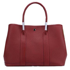 Copy Hermes Garden Party 36cm Tote Bag Grainy Leather Burgundy PY1385Kn92