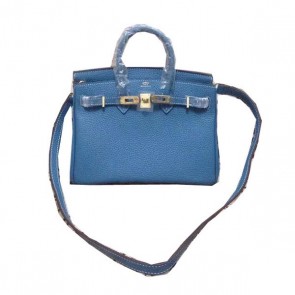 Hermes Birkin 25CM Tote Bag Original Leather H25 Blue PY1317xW68