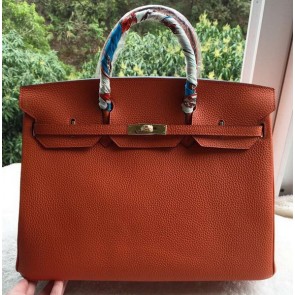 Hermes Birkin 40CM Bag Original Leather BK40 Orange PY1124Kv47