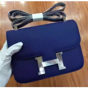 Hermes Constance Bag Calfskin Leather H9999 Blue PY983OZ92