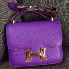 Hermes Constance Bag Calfskin Leather H9999 Violet PY977pP61