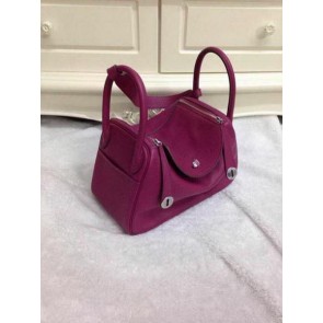 Hermes Lindy 30CM Original Leather Shoulder Bag HLD30 Purple PY1238mD58