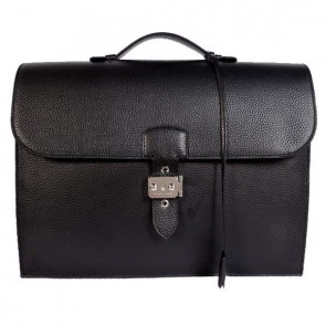 Hermes Sac Depeche 38cm Briefcase Clemence Black PY1979dV68