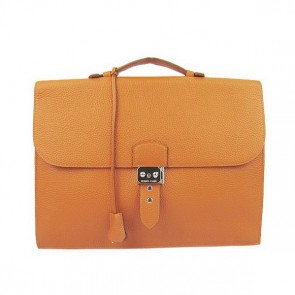 Hermes Sac Depeche 38cm Briefcase Clemence Orange PY1927BR87