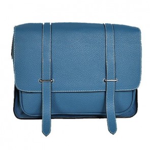 Hermes Steve 32CM Mens Bag Clemence Blue PY1969Fh96