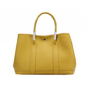 Replica Hermes Garden Party 36cm Tote Bag Grainy Leather Yellow PY1386Ix66