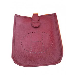 Replica Hermes mini Evelyne Messenger Bag H1608S Burgundy PY1475Xe44