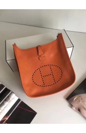 AAAAA Imitation Hermes Evelyne 30cm Messenger Bag E3301 Orange PY915Yv18