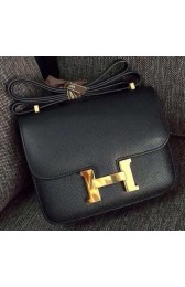 Best Hermes Constance Bag Calfskin Leather H9999 Black PY985jI34