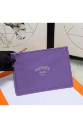 Best Hermes Cosmetic Bag H3700 Purple PY621Ml87