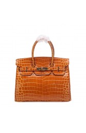 Best Quality Hermes Birkin 30CM Tote Bags Wheat Iridescent Croco Leather Gold PY1466Zm92