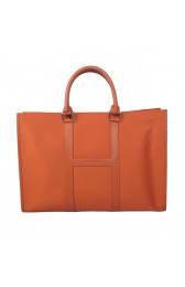 Best Replica Hermes Mens Briefcase Canvas & Leather H1691 Orange PY1717zU69