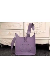 Copy 1:1 Hermes Evelyne 28cm Messenger Bag Original Leather H1188 Lavender PY1300xD64