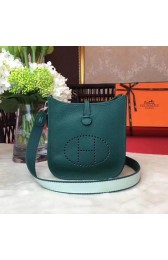 Copy Hermes Evelyne mini 17cm Messenger Bag Original Calf Leather H1187 Green PY819fh25