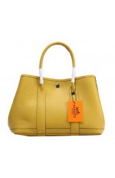 Copy Hermes Garden Party 30cm Tote Bag Grainy Leather Yellow PY1373vA83