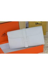 Copy Hermes Jige Clutch Bag Calfskin Leather White PY1524Pf97