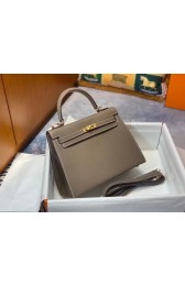 Copy Hermes Original Epsom Leather KEL2578 grey PY350vA83