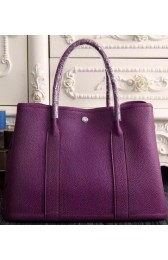 Fake Hermes Garden Party 36cm 30cm Tote Bag Original Leather Purple PY1047Iw51