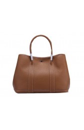 Fake Hermes Garden Party 36cm Tote Bag Grainy Leather Brown PY1359uQ71