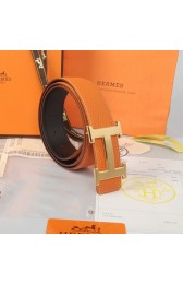 Fake Hermes Imported Belt HR1002 Orange PY3775Iw51