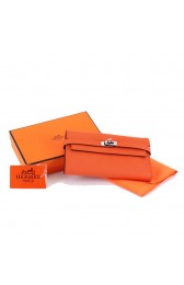 Fake Hermes Kelly Bi-Fold Wallet A708 Orange PY2328PW78