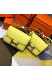 Fake Hermes Original Espom Leather Constance Bag 5333 lemon PY282PW78