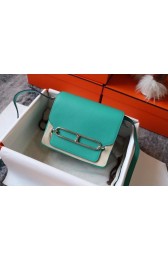 Fake Imitation Hermes Roulis 19cm Evercolor 9D H9003 Lake water green&Silver PY143xI89