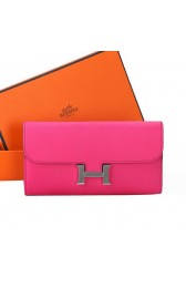 Fashion Hermes Constance Long Wallets Original Calfskin Leather A909 Peach PY2205wc24