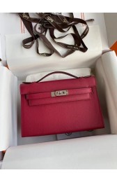 Fashion Hermes Original Epsom Leather KEL2278 purplish&Silver-Tone Metal PY378ur96